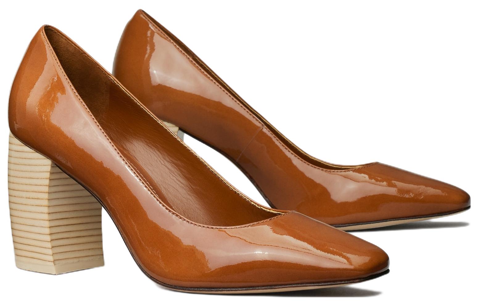 (W) TORY BURCH Patent Leather Slide 'Brown Block Heel' 圖 2