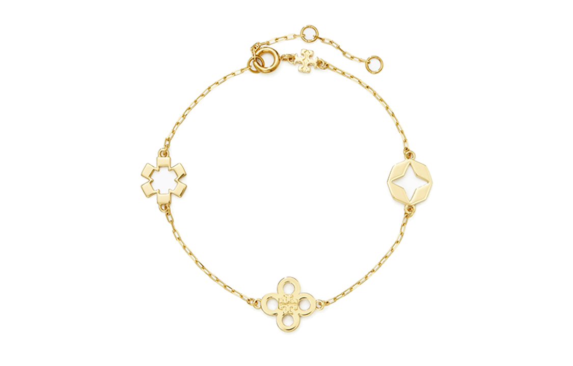 Order (Women) Tory Burch Patterned Gold-Plated Brass Bracelet for Women - Gold. 1537130720