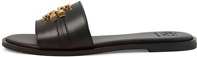 (Women) TORY BURCH Peep-Toe Slide 'Deep Black' 60245-004 (Women) TORY BURCH Peep-Toe Slide 'Deep Black' 60245-004