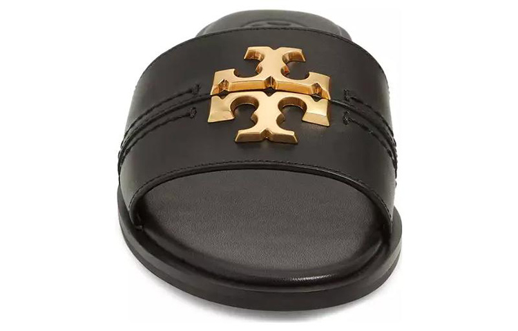 Shop (W) TORY BURCH Peep-Toe Slide 'Hitam Pekat' 60245-004