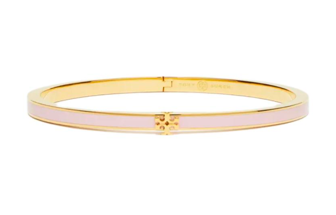Order (Women) TORY BURCH Pink Enamel Crystal Logo Bracelet for Women. 152856-650