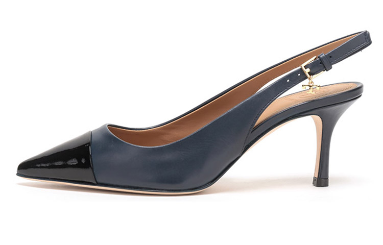 (Women) TORY BURCH Pointed-Toe Stiletto Heels 'Blue Black Buckle' 49786-453