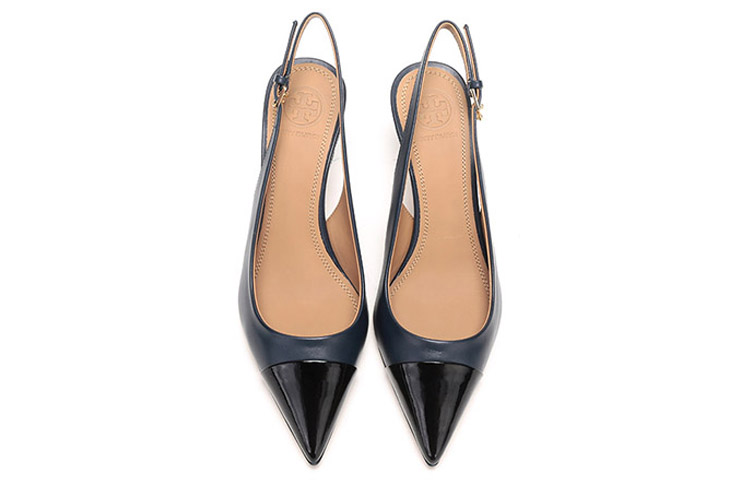 Shop (W) TORY BURCH Tacones de Aguja Punta Fina 'Azul Negro con Hebilla' 49786-453