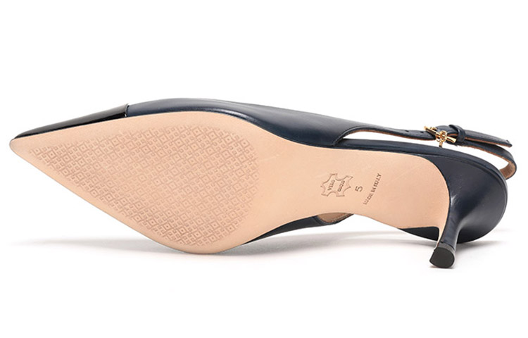 Details for (W) TORY BURCH Tacones de Aguja Punta Fina 'Azul Negro con Hebilla' 49786-453