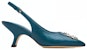 (W) TORY BURCH Hujung Tajam Buckle Stiletto 'Biru' 149605-499