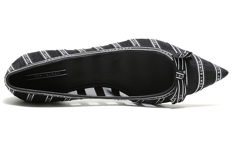 (W) TORY BURCH Printed Fabric Pointed Toe Flats 'Navy Blue' 圖 5