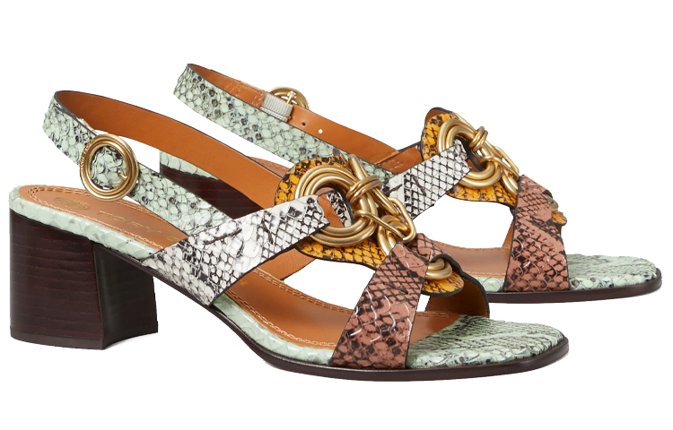 Lookbook (Women) TORY BURCH Ring Leather High Heel 'Taupe' 83527-250