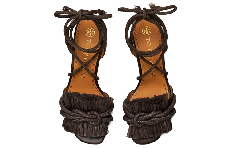 (W) TORY BURCH Rope High Heel Fashion Sandals 'Deep Brown' 圖 4