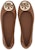 (W) TORY BURCH Kasut Bulat Alas Kaki 'Kulit Coklat' 32880-232