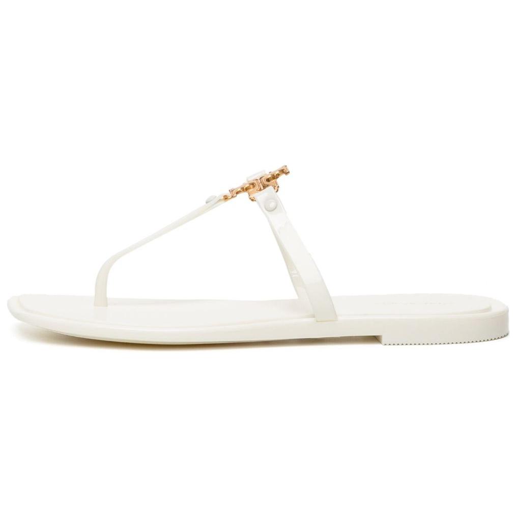 (Women) TORY BURCH Roxane White Thong Sandals Flip Flops 137704-102