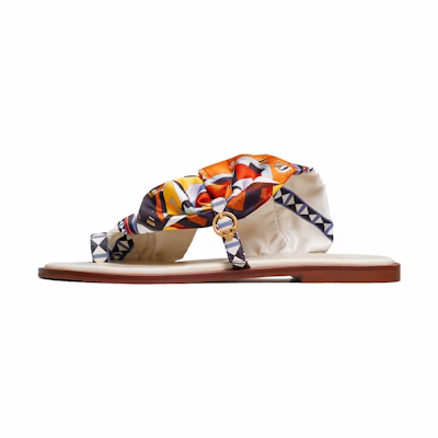 (W) TORY BURCH Selby 'Ivory Scarf Print'