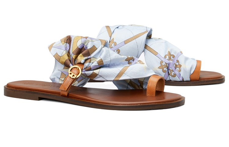 (W) TORY BURCH Selby Slide 'Purple Scarf Print' 圖 2