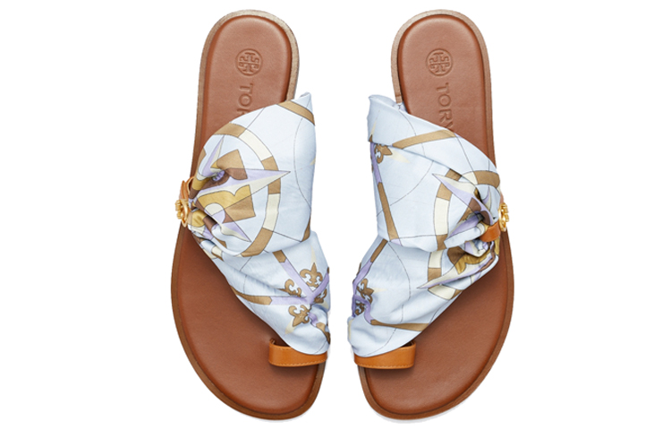 (W) TORY BURCH Selby Slide 'Purple Scarf Print' 圖 3