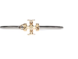 (Women) Tory Burch Signature Design Silver Metal Alloy Brass Bangle for Women. 73878-024 (Women) Tory Burch Signature Design Silver Metal Alloy Brass Bangle for Women. 73878-024