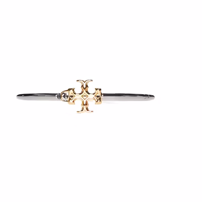 (Women) Tory Burch Signature Design Silver Metal Alloy Brass Bangle for Women. 73878-024