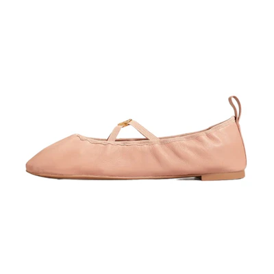(W) TORY BURCH Soft Leather Flat 'Pink'