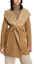 Purchase (Women) Tory Burch Solid Color Hooded Long Sleeve Belted Coat Camel Color 153871-252