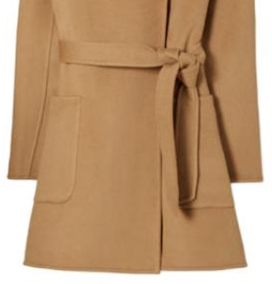 (Women) Tory Burch Solid Color Hooded Long Sleeve Belted Coat Camel Color 153871-252 Sizing (Women) Tory Burch Solid Color Hooded Long Sleeve Belted Coat Camel Color 153871-252