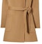 Sizing (Women) Tory Burch Solid Color Hooded Long Sleeve Belted Coat Camel Color 153871-252