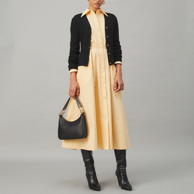 Lookbook (W) TORY BURCH SS22 黑色羊毛羅紋針織長袖上衣 84249-001