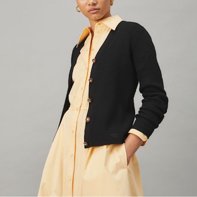 (W) TORY BURCH SS22 黑色羊毛羅紋針織長袖上衣 84249-001 Purchase (W) TORY BURCH SS22 黑色羊毛羅紋針織長袖上衣 84249-001