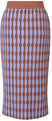 (W) Tory Burch SS22 幾何印花彈性中長裙 藍色 女士休閒裙 135486-418 Lookbook (W) Tory Burch SS22 幾何印花彈性中長裙 藍色 女士休閒裙 135486-418