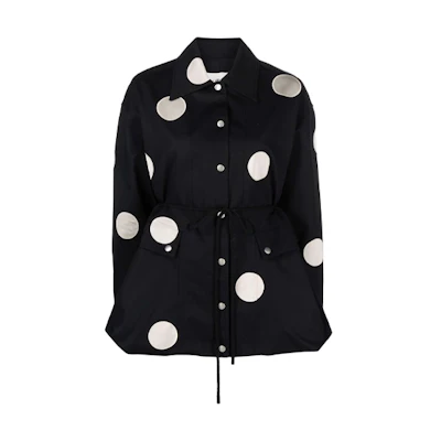 (Women) Tory Burch SS22 Polka Dot Single-Breasted Jacket Black 88698-001