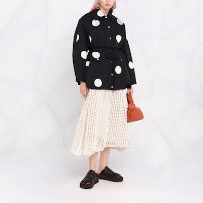 (Women) Tory Burch SS22 Polka Dot Single-Breasted Jacket Black 88698-001 Lookbook (Women) Tory Burch SS22 Polka Dot Single-Breasted Jacket Black 88698-001