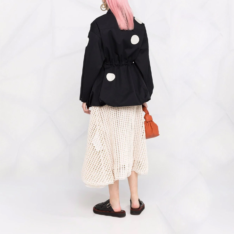 Shop (Women) Tory Burch SS22 Polka Dot Single-Breasted Jacket  Black 88698-001