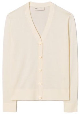 (W) TORY BURCH SS23 米色V領純色針織扣衫 146283-104 Order (W) TORY BURCH SS23 米色V領純色針織扣衫 146283-104