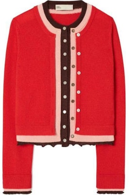 (W) TORY BURCH SS23 拼接色塊羊絨針織紅色長袖毛衣 144571-418 Buy (W) TORY BURCH SS23 拼接色塊羊絨針織紅色長袖毛衣 144571-418