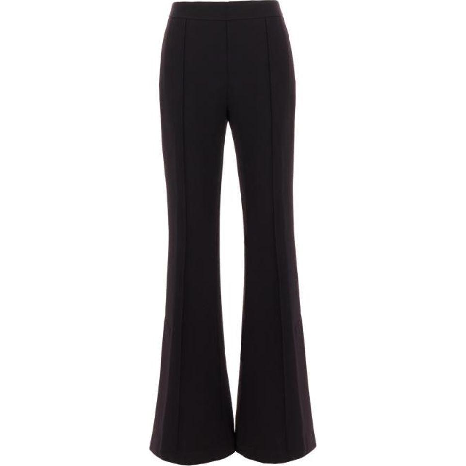 (Women) Tory Burch SS23  High-Waisted Flared Pants with Side Stripes Black 151702-001