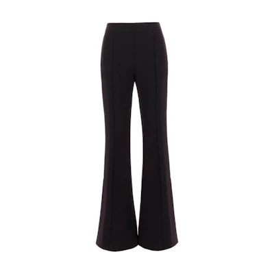 (Women) Tory Burch SS23 High-Waisted Flared Pants with Side Stripes Black 151702-001
