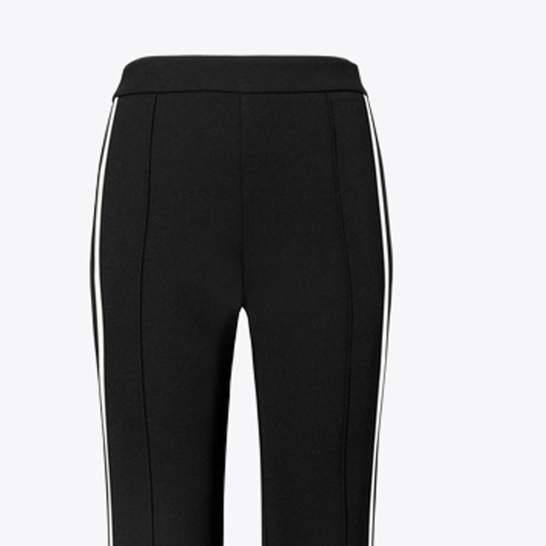 Details for (Women) Tory Burch SS23  High-Waisted Flared Pants with Side Stripes Black 151702-001