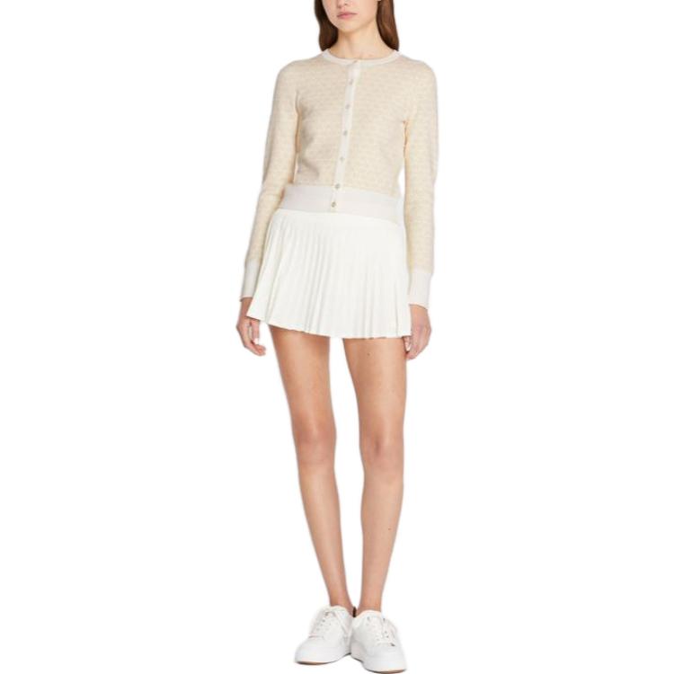 Lookbook (W) Tory Burch SS23 象牙白提花針織開襟毛衣外套. 151712-220