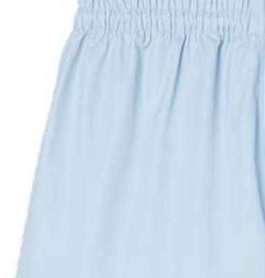 (Women) TORY BURCH SS23 Ice Blue Solid Elastic Waist Casual Shorts 148172-491 Sizing (Women) TORY BURCH SS23 Ice Blue Solid Elastic Waist Casual Shorts 148172-491