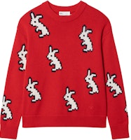 (Women) Tory Burch SS23 Lunar New Year Capsule Red Crewneck Ribbed Knit Sweater Women. 142251-618 (Women) Tory Burch SS23 Lunar New Year Capsule Red Crewneck Ribbed Knit Sweater Women. 142251-618