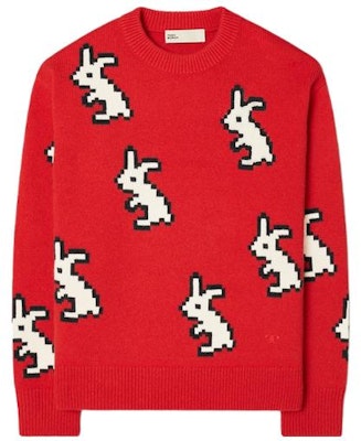 (W) Tory Burch 2023 春節系列紅色羅紋針織圓領毛衣 女款 142251-618 Order (W) Tory Burch 2023 春節系列紅色羅紋針織圓領毛衣 女款 142251-618