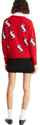 (W) Tory Burch 2023 春節系列紅色羅紋針織圓領毛衣 女款 142251-618 Shop (W) Tory Burch 2023 春節系列紅色羅紋針織圓領毛衣 女款 142251-618