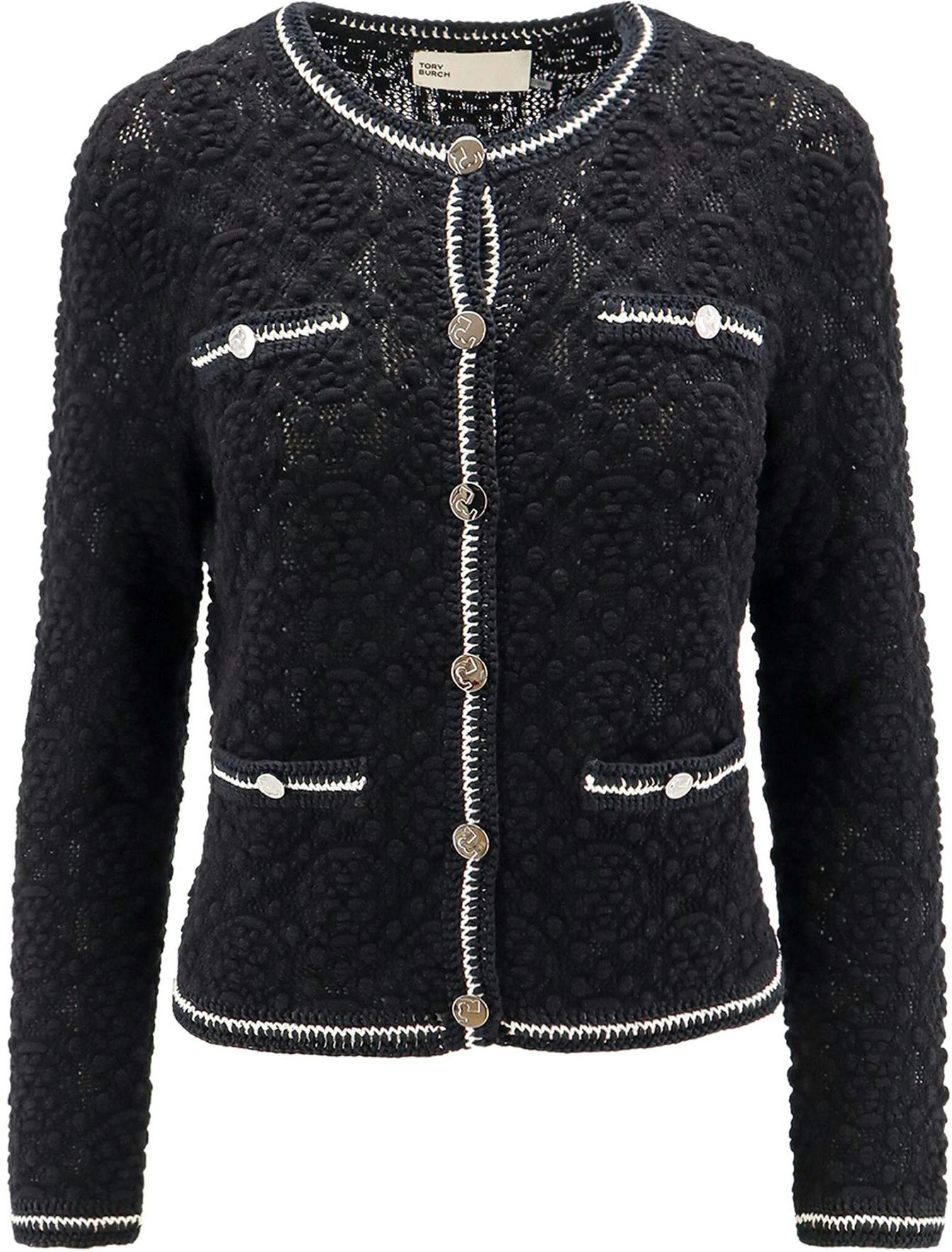 women-tory-burch-ss-24-black-logo-lace-contrast-trim-knit-cardigan-160634-001