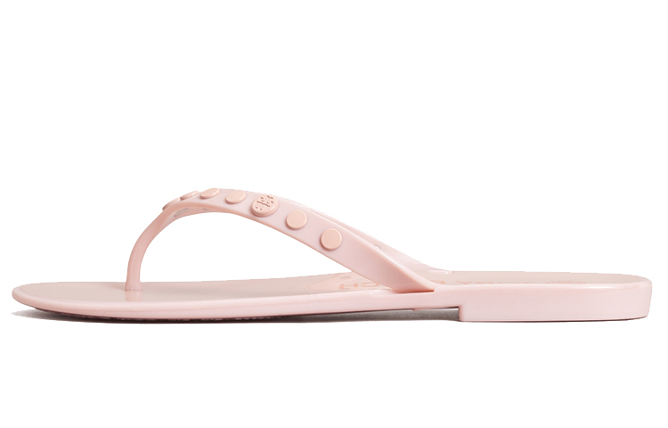 (Women) TORY BURCH Studded Jelly 'Pink Casual Flip-Flops' 76555-650