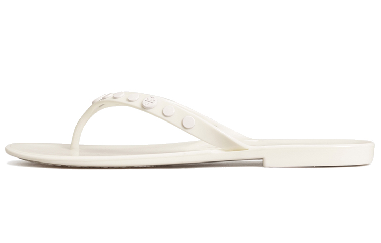 (W) TORY BURCH Studded Jelly Flip-Flop 'White CMFT'