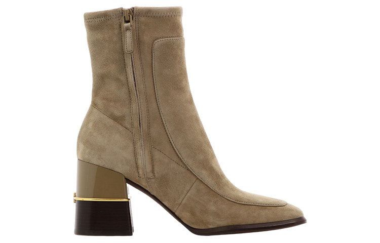 (W) TORY BURCH Suede Ankle Boots 'Brown' 圖 3