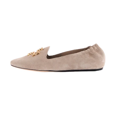 (W) TORY BURCH Suede Flats 'Taupe Grey'