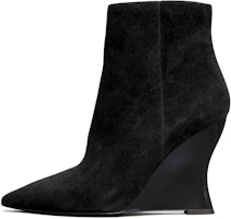 (Women) TORY BURCH Suede Zipper Wedge 'Fashion Bootie Black' 144478-007 (Women) TORY BURCH Suede Zipper Wedge 'Fashion Bootie Black' 144478-007