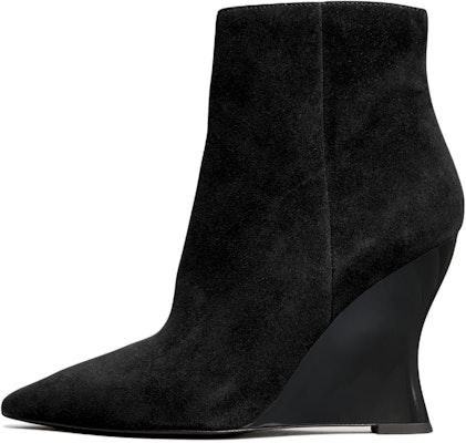 (Women) TORY BURCH Suede Zipper Wedge 'Fashion Bootie Black' 144478-007 Buy (Women) TORY BURCH Suede Zipper Wedge 'Fashion Bootie Black' 144478-007