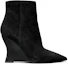 Order (Women) TORY BURCH Suede Zipper Wedge 'Fashion Bootie Black' 144478-007