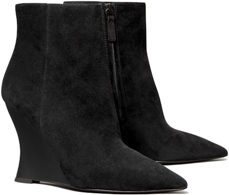 (Women) TORY BURCH Suede Zipper Wedge 'Fashion Bootie Black' 144478-007 Lookbook (Women) TORY BURCH Suede Zipper Wedge 'Fashion Bootie Black' 144478-007