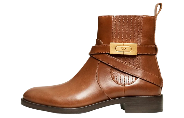 (W) TORY BURCH T-Hardware Bootie 'Brown Fashion'