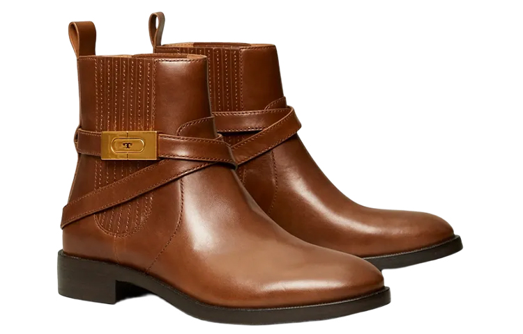 (W) TORY BURCH T-Hardware Bootie 'Brown Fashion' 圖 3